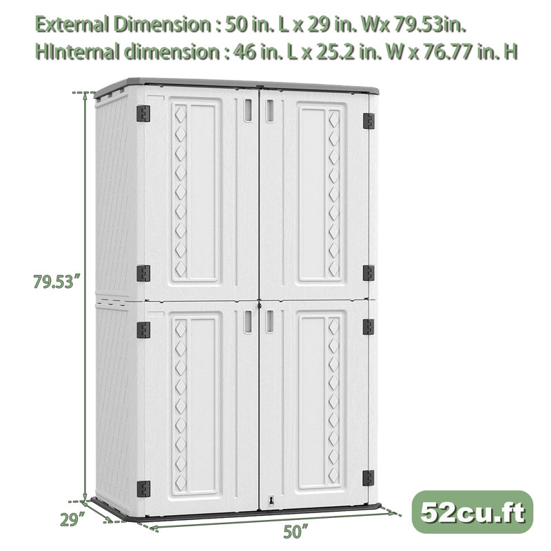 4 ft. W x 4 ft. D Metal Tool Shed