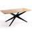 69.3" Rectangle Pedestal Dining Table With Metal Base-135114262