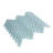 11"X 12.6" Herringbone Polished Glass Mosaic Tile-61266927