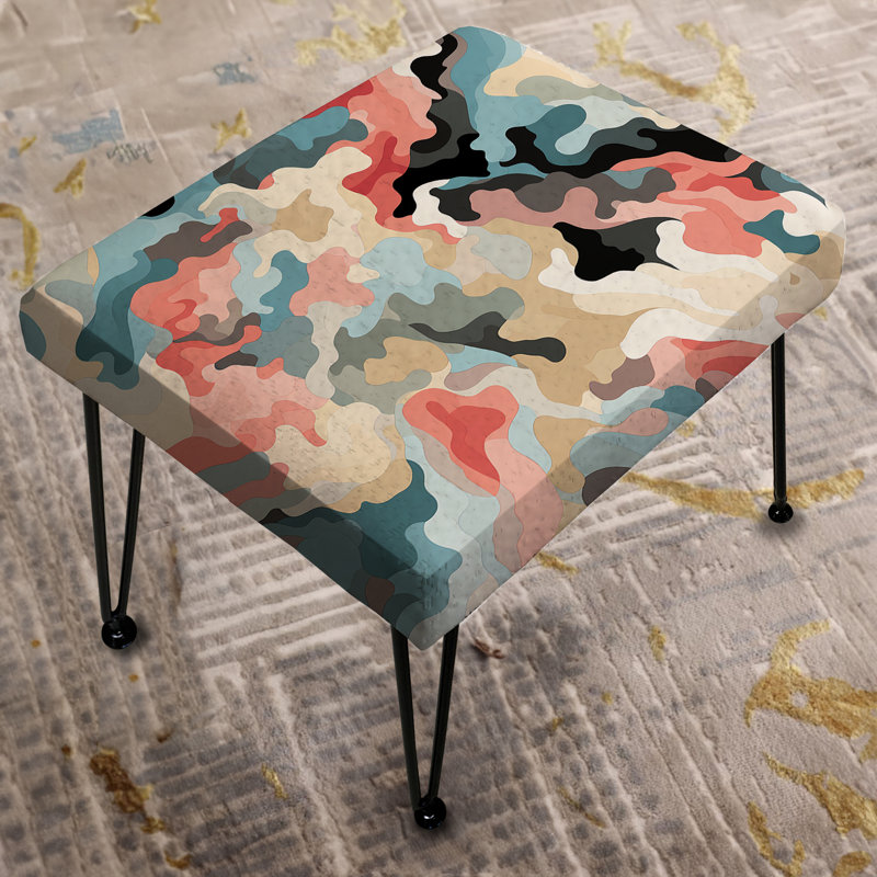 Repose-pieds rectangulaire à motif camouflage Soft Color Fusion