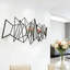 Miroir mural géométrique en métal 3D-74524241