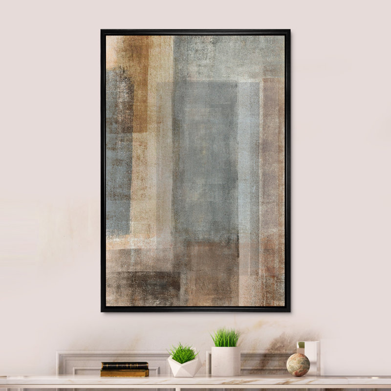 «Gray Meets Beige», reproduction d'art sur toile flottante