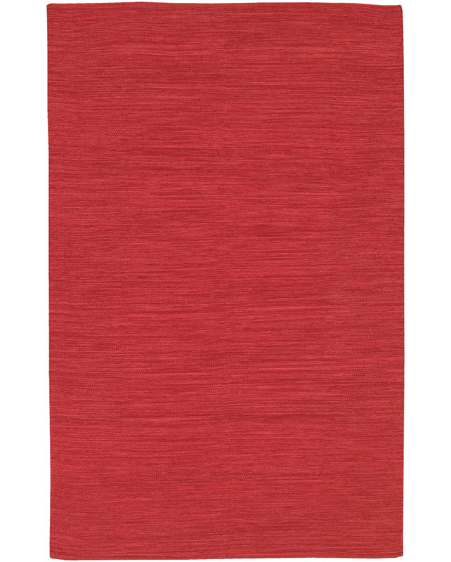 Temme Hand Woven Cotton Area Rug, Burgundy, Rectangle 5' x 7'6"