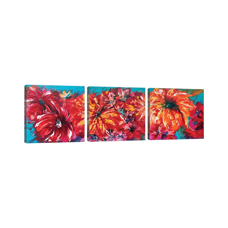 «Tropical Garden Triptych», ensemble d'art mural sur toile tendue (ensemble de 3)