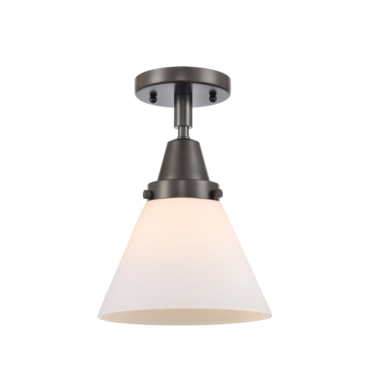 Glass Flush Mount, LED, No, Oil Rubbed Bronze