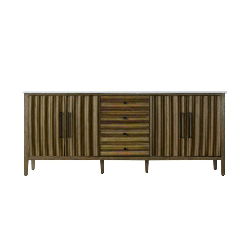 Meuble-lavabo double 84 po, Noisette chêne