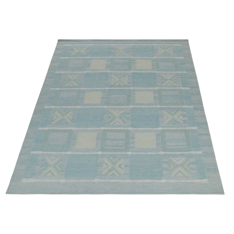 Scandinavian Wool Geometric Area Rug, Rectangle 10' x 14'
