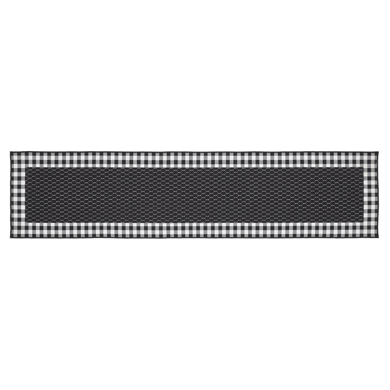 Tapis intérieur / extérieur en polyester tissé à plat à la main Down Home Runner, Tapis de couloir 1 pi 10 po x 8 pi