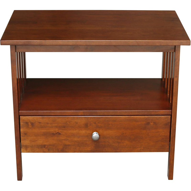 Solid Hardwood Entertainment Center With Drawer And Shelf For Stylish Home Organization