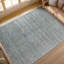 Hand Knotted Damask Area Rug in Charcoal/Blue-170107468