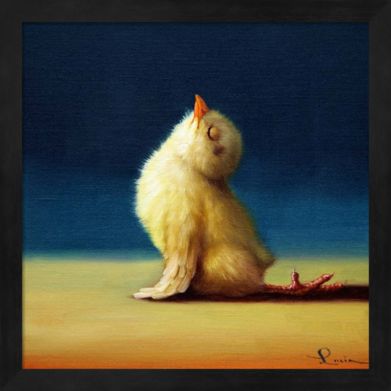 «Yoga Chick Upward Dog» par Lucia Heffernan - impression encadrée