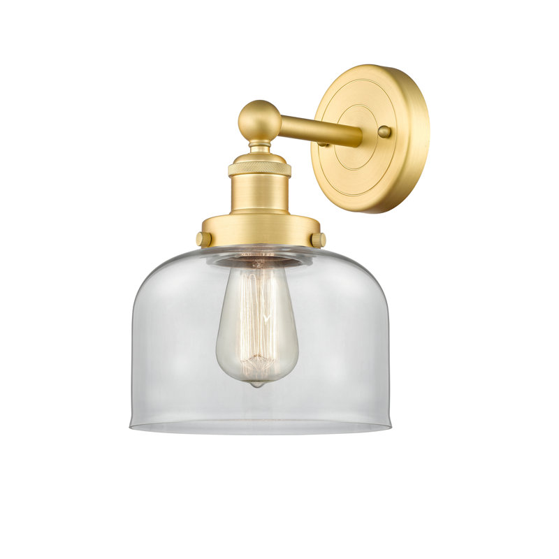 Cetronia Armed Sconce, Clear, Satin Gold