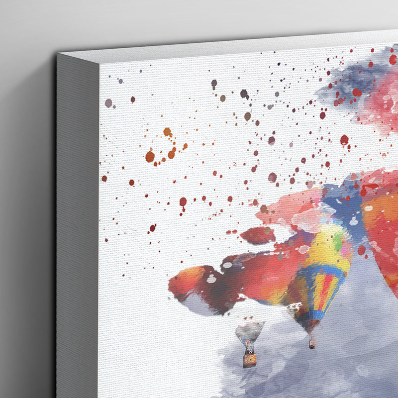 Landscape Hot Air Balloon - Wall Art, 40cm H x 60cm W, Wrapped Canvas