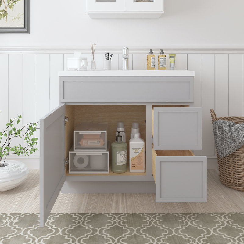 36'' Single Bathroom Vanity Base Only, Gray