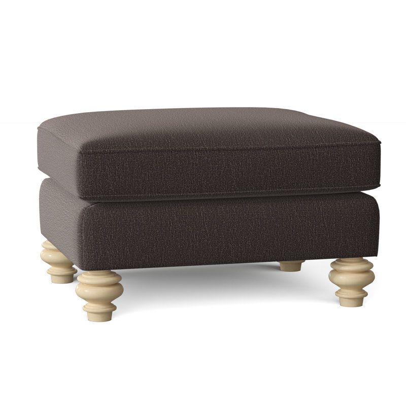 Repose-pieds Aleina, Chenille performance gris foncé Craftwood 45, Manhattan