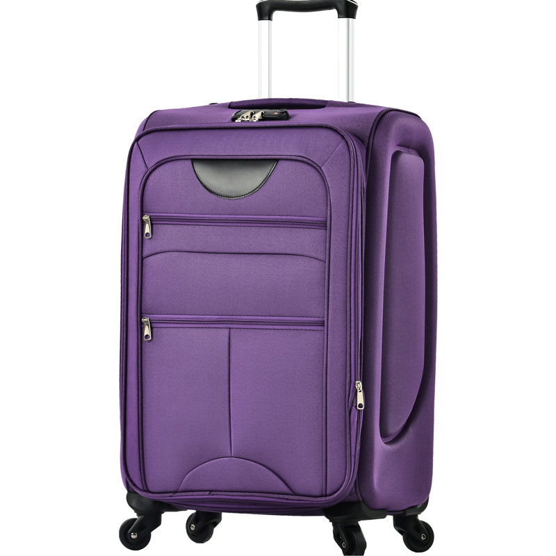 Valise extensible mauve 3P - Valise avec poignée 3 pièces
