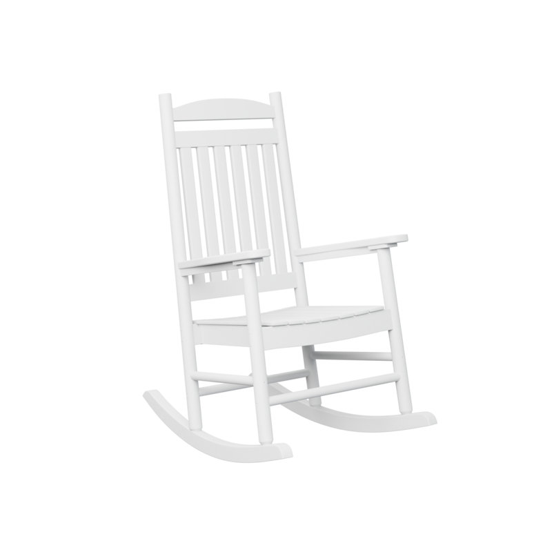 Chaise berçante décontractée pour l'extérieur, Blanc