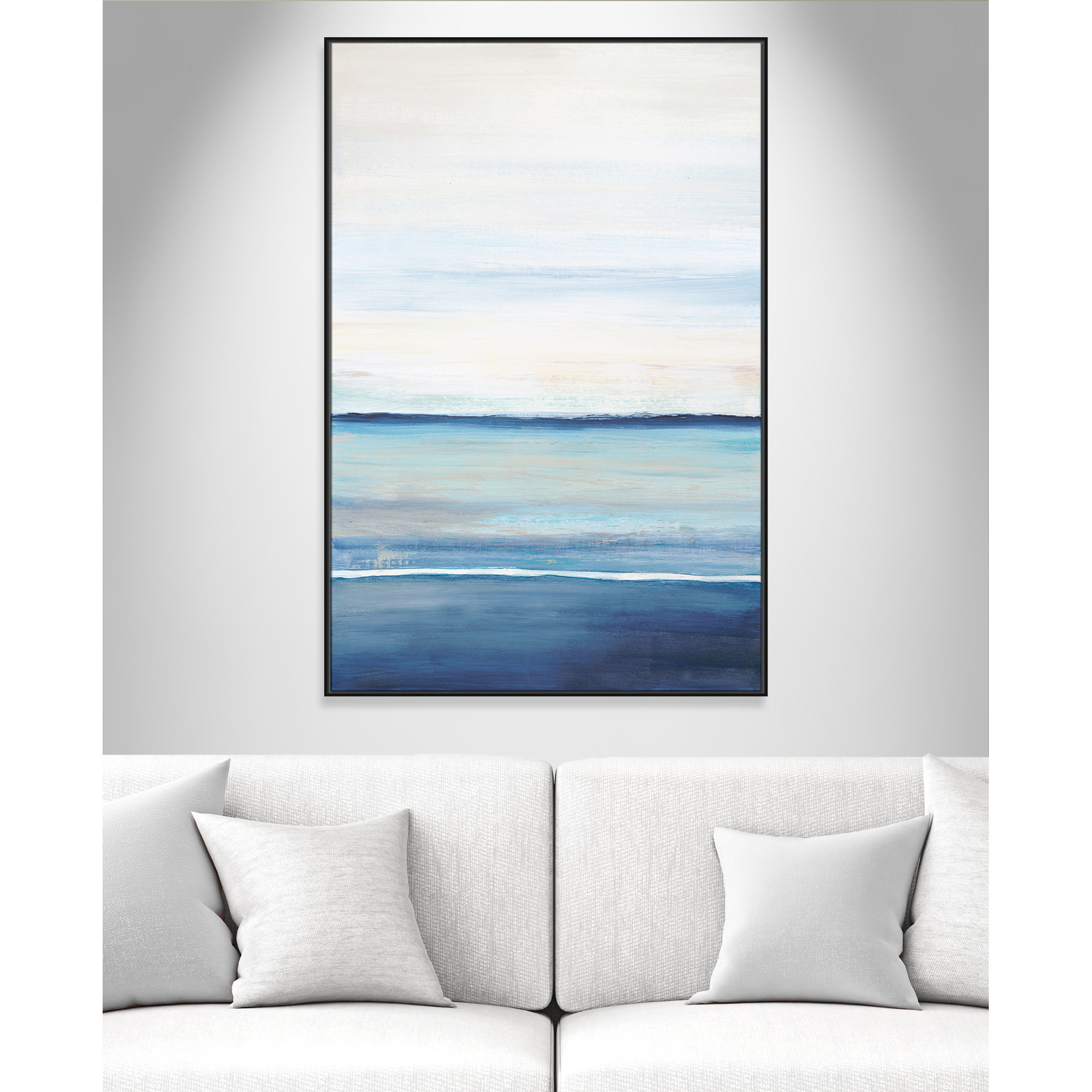 Distant Whispers by Filippo Ioco - Painting Print, Black Framed Canvas, 61.5" H x 41.5" W x 2" D