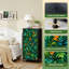 Commode à 4 tiroirs pour chambre à coucher avec feuilles tropicales vertes Monstera