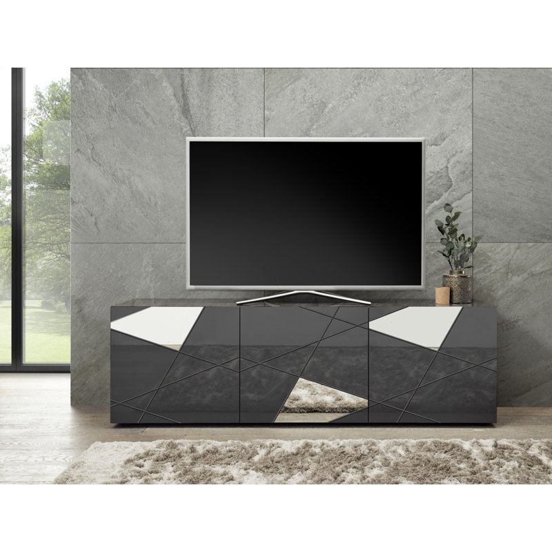 TV Stand for TVs up to 75", Grey Gloss