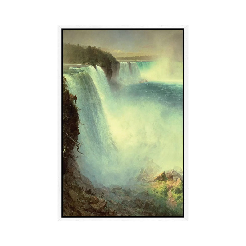 Niagara Falls, From The American Side, 1867 by Frederic Edwin Church - Painting on Canvas, 66.04cm H x 45.72cm W x 3.81cm D