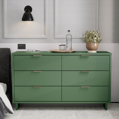 Commode double 6 tiroirs l 55,11 po Wendee