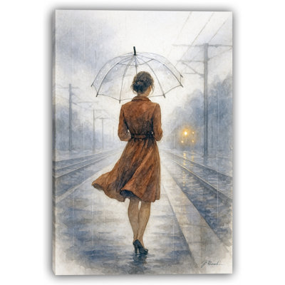 «Waiting at the Station», art mural sur toile tendue