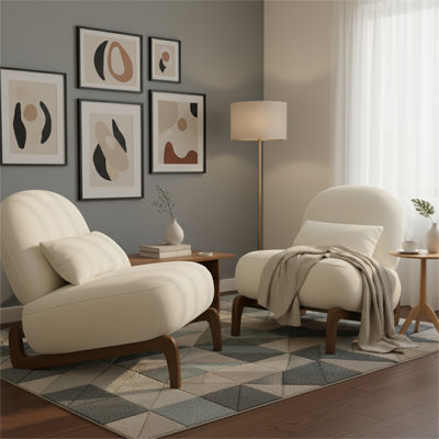 Mid-Century Modern Lounge Chair With Sled Base