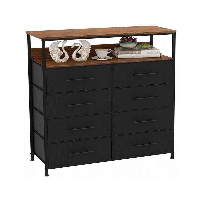 Aneisa 107cm W Chest of Drawers, Brown/Black