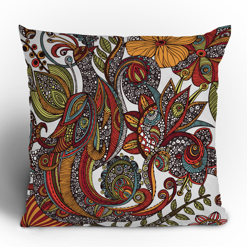 Paradise Bird Throw Pillow, 16" x 16"