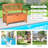 Topbuy 42'' W 33 Gallons Water Resistant Solid Wood Eucalyptus Storage Bench in Natural