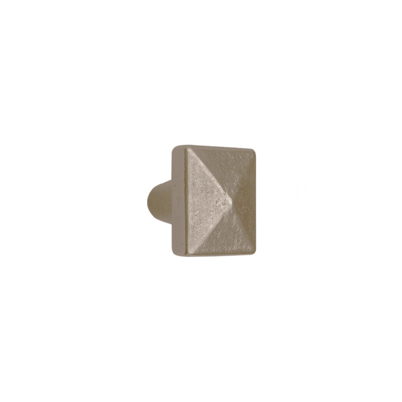 Bronze Square Knob, White Bronze Brushed