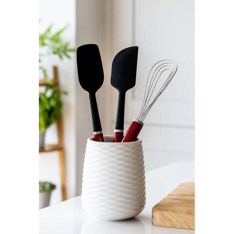 KitchenAid 2pc Silicone Spatula Set – Almond Cream, Red