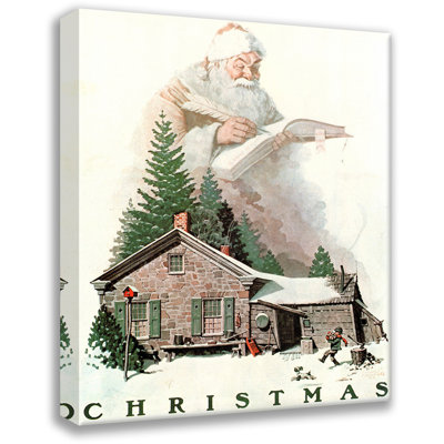 «Christmas» par Norman Rockwell, toile tendue avec châssis