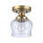 Zarach 1-Light Semi-Flush with Clear Glass-422325089