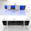 Console de télévision à DEL d'inspiration Biplane avec lumières télécommandées et prise de courant intégrée, parfaite pour les espaces de divertissement modernes