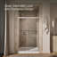 Elate Tall Sliding Shower Door, 75-1/2-In H X 50-1/4 - 53-5/8-In W, With Heavy 5/16-In Thick Crystal Clear Glass-967810362