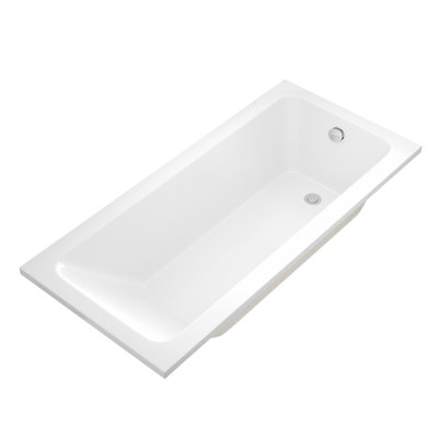 66" x 30.7" Rectangular Acrylic Soaking Drop in Bathtub with Drain