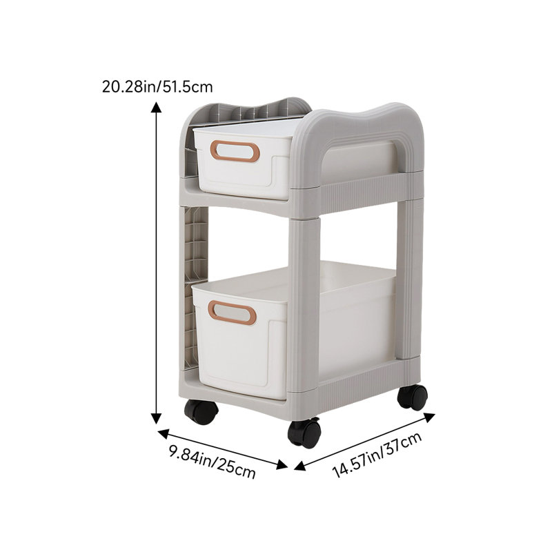 51.5cm H x 25cm W Utility Cart with Wheels