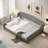 Modern Daybed With Tufted Button And Solid Legs-478641529