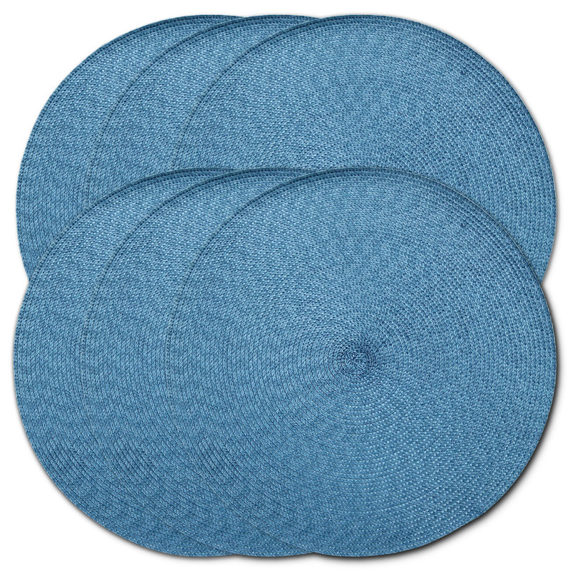 Napperon tressé 15 po Rosalba, Bleu rougeâtre