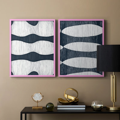 ABSTRACT Series DCCVII - Reproduction encadrée de qualité supérieure - prête à être accrochée - aucun clou requis - aucun clou requis