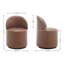 Chaise pivotante rembourrée avec dossier, chaise d'appoint pivotante à 360 degrés pour la salle à manger, balcon, salon