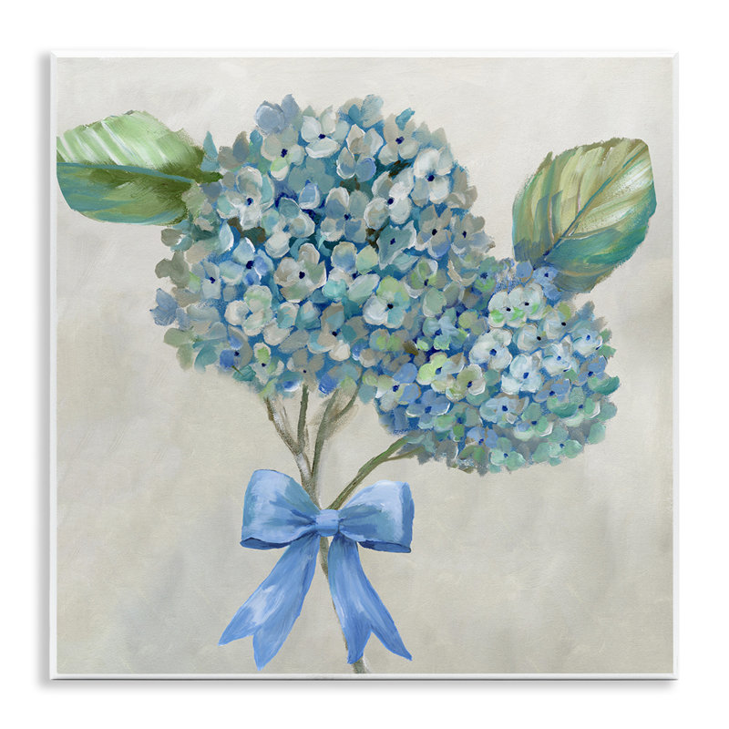 Hydrangea Beauty & Bow, plaque murale, design par Nan