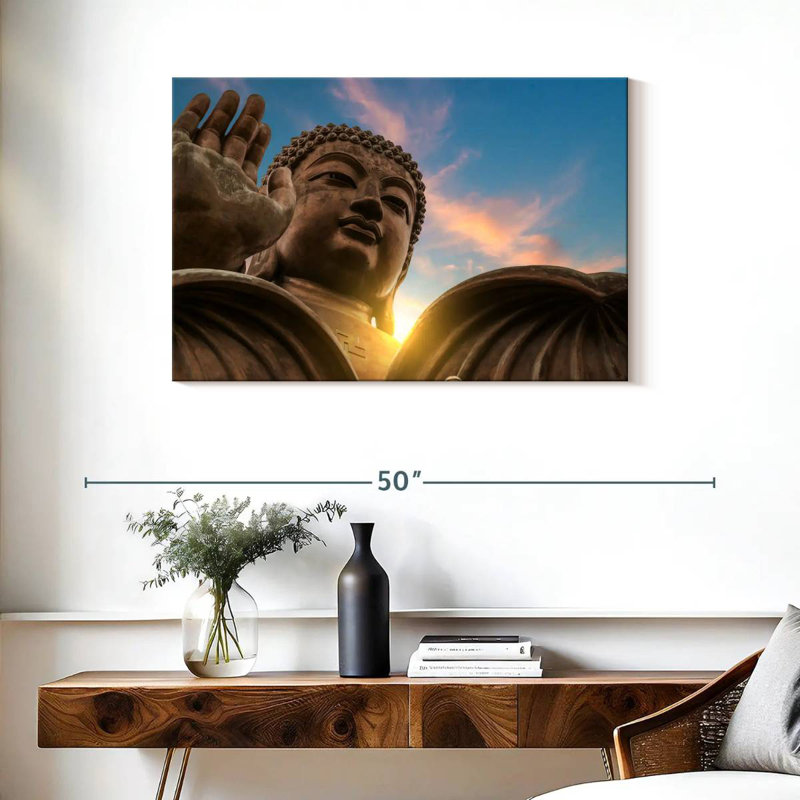 Bouddha du monastère Adella Po Lin, H 24 po x l 36 po