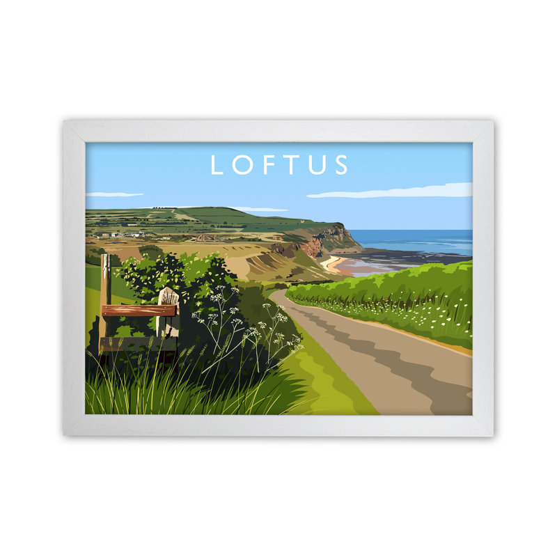 Loftus by Richard O'Neill - Print, White Framed, 34cm H x 46cm W x 3cm D