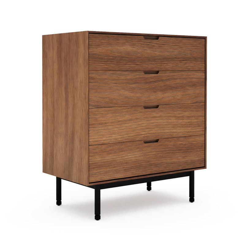 Munro 4 Drawer Dresser, Walnut