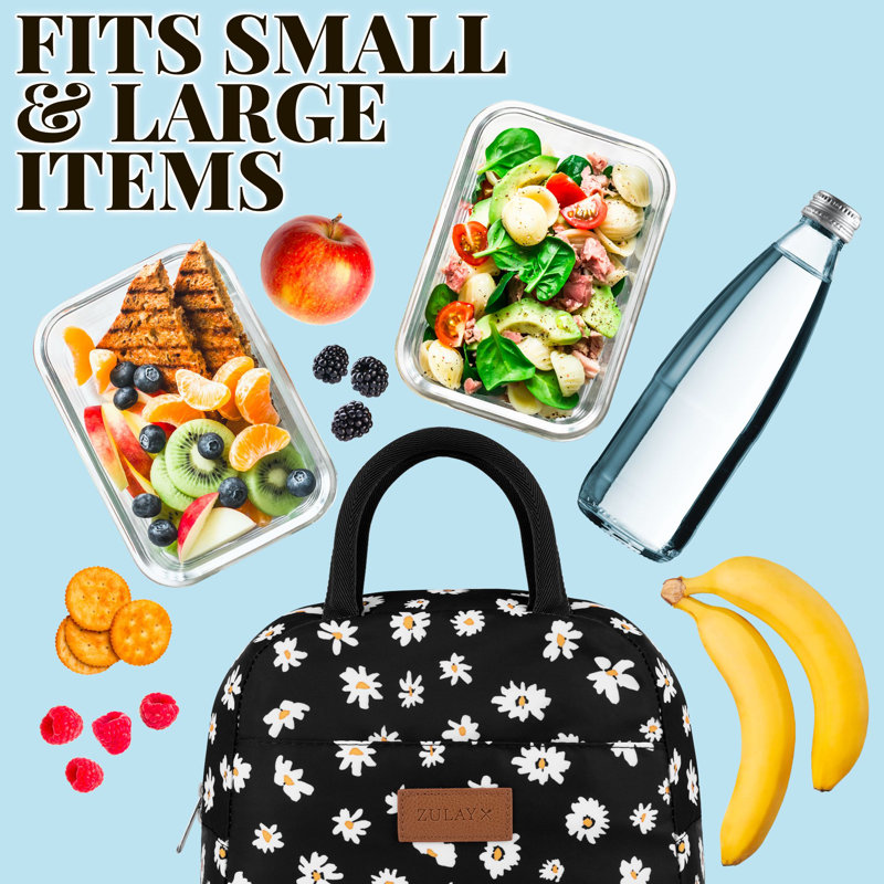 Zulay Kitchen Reusable Insulated Lunch Tote Bag