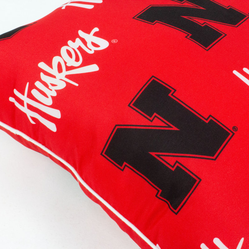 NCAA Reversible Throw Pillow, Nebraska