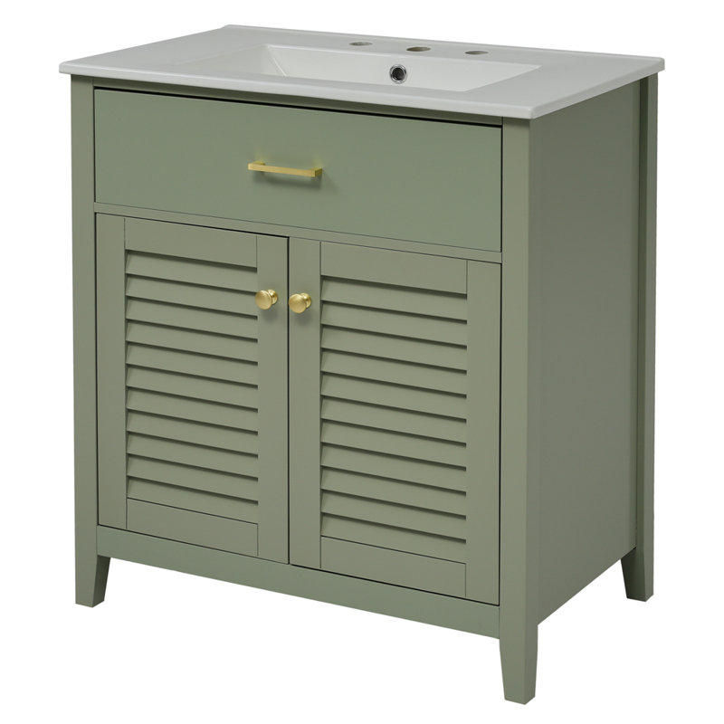 Meuble-lavabo de 30 pouces avec lavabo en céramique